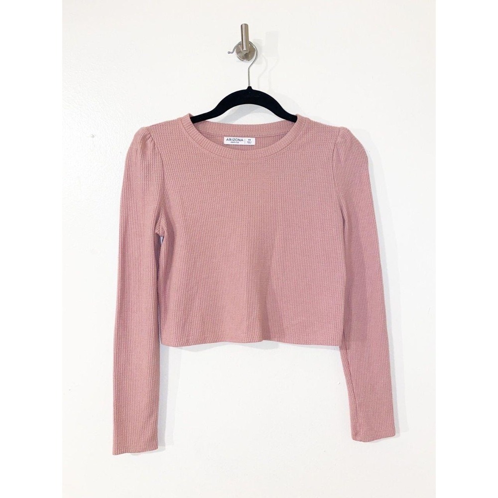 Arizona Jeans Top Women Rose Cropped Size XS